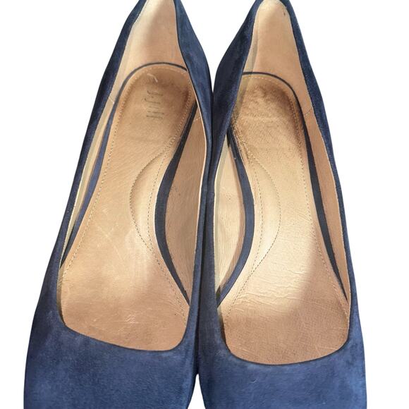 J. Jill Blue Suede Block Heel Pumps Women’s Size 10 Comfort Dress Shoes - Picture 10 of 12